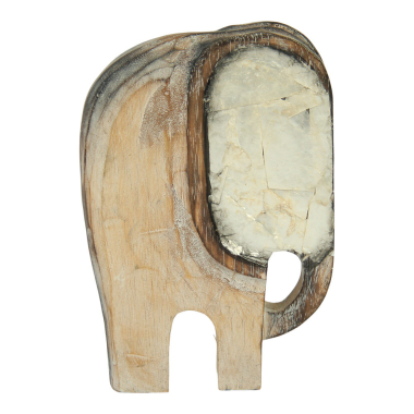 Beeld hout olifant naturel S