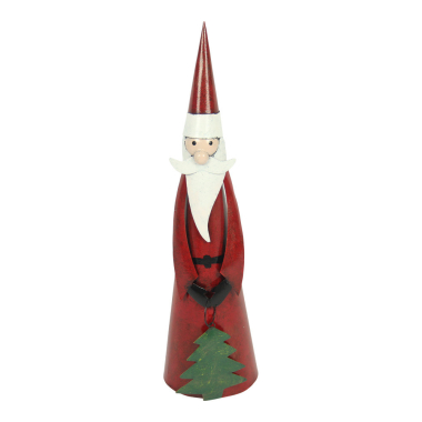 Beeld metaal kerstman rood