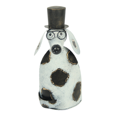 Beeld metaal hond wit