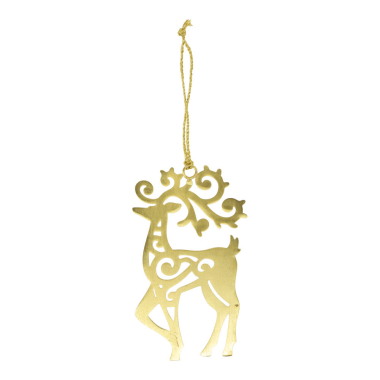 Hanging metal deer gold
