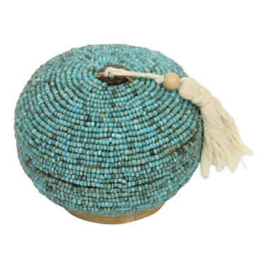 Basket beads round turqoise