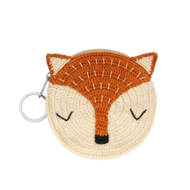 Wallet keychain crochet Fox