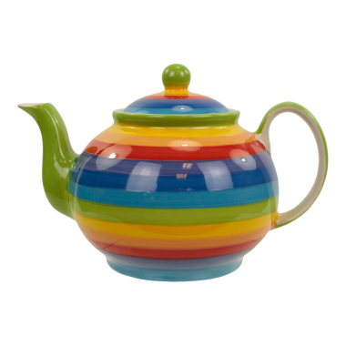 Regenbogen-Teekanne aus Keramik