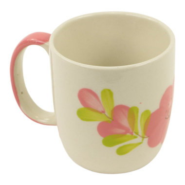 Mok keramiek bloem roze