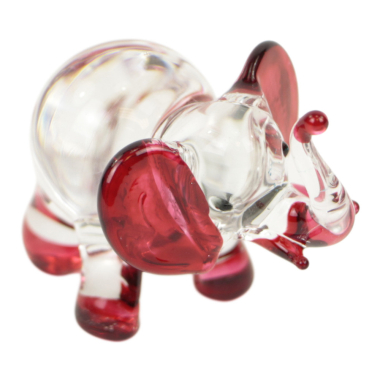 Statue glass elephant red