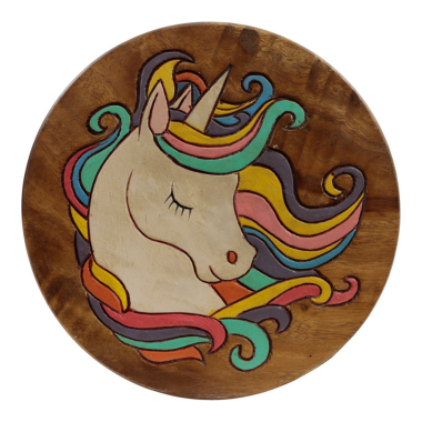 Einhornhocker aus Holz