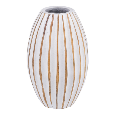 Vaas hout strepen wit