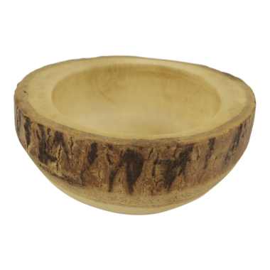 Bowl wood bark around S