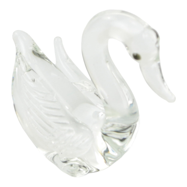 Figur Glasschwan transparent