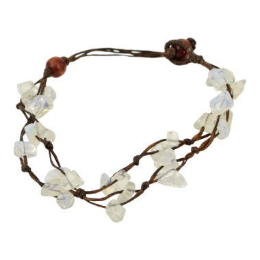 Armband edelstenen topaas dubbel