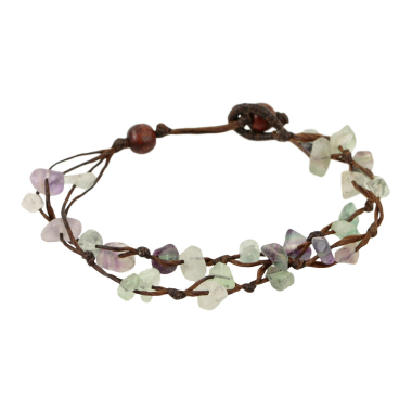 Armband edelstenen fluoriet dubbel