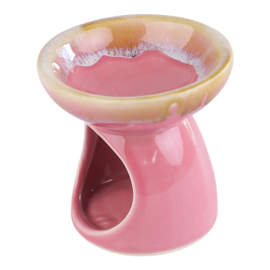 Oliebrander keramiek dip glazuur licht roze