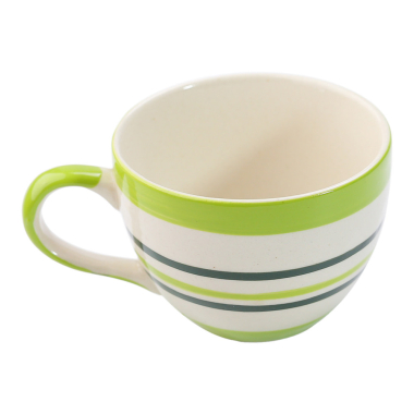 Kop keramiek streep groen