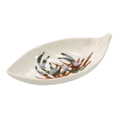 Theeschaaltje keramiek blad bamboe