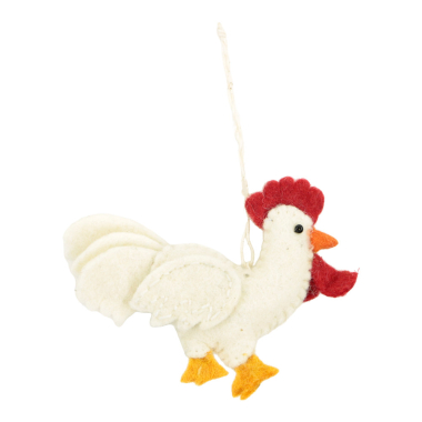 Ornament felt rooster