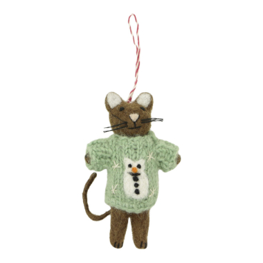 Ornament felt christmas cat sweater