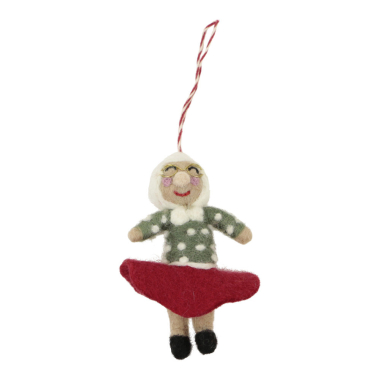 Ornament vilt kerst vrouw kerstman