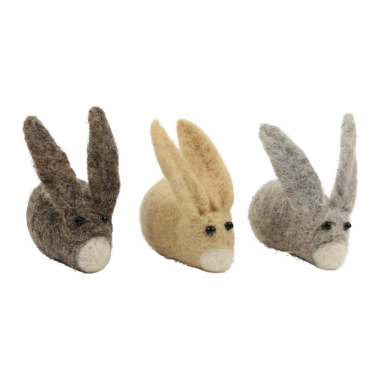 Statue felt rabbit family set3