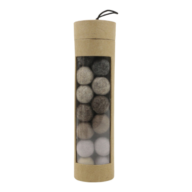 Felted ball in tube set100 natural L