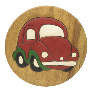 Krukje hout auto rood