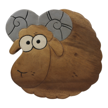 Krukje hout geit grijs