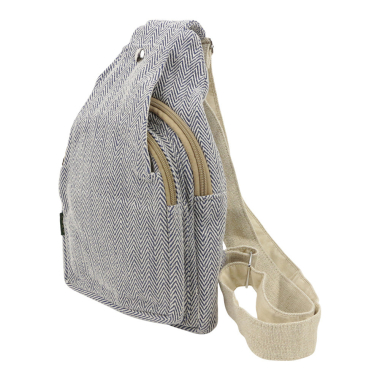 Sling bag tas katoen blauw