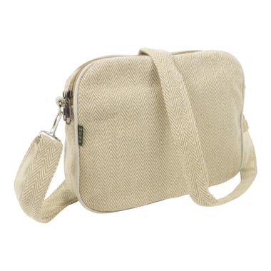Shoulderbag cotton boxy beige