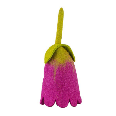 Egg cosy felt tulip purple