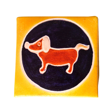 Portemonnee leer hond bruin