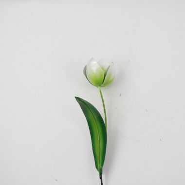 Metalen tuinsteker Tulp wit
