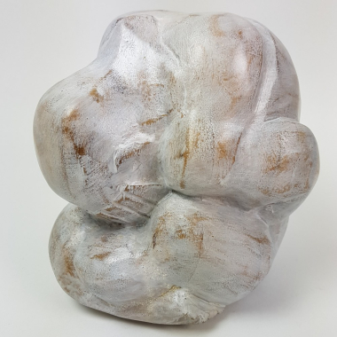 Houten Yogi, diameter 15 cm, White Wash