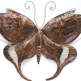 Wanddeco metalen vlinder model A, 80 x 57 cm