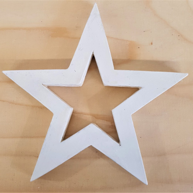 Houten kerst ornament "Star" WW 20 cm