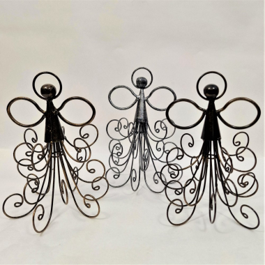 Metalen engel 'wired' 30 cm Silver