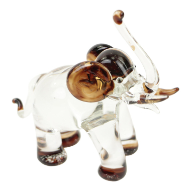 Beeld glas olifant bruin