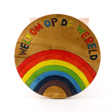 Krukje hout regenboog