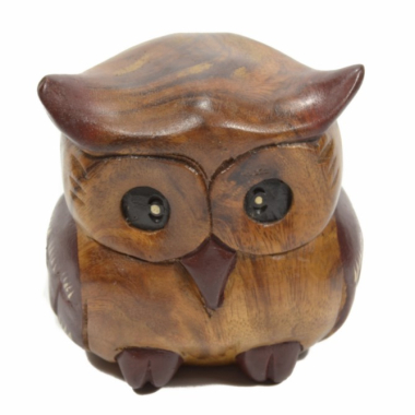Beeld hout uil dik M