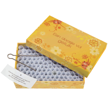 Een doosje vol geluk oranje (144 rolletjes)