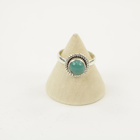Ring zilver Mt. 8/57 Turquoise MQS08