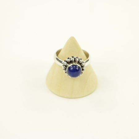 Ring zilver Mt. 6/52 Lapis Lazuli MN01