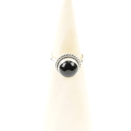 Ring, Silber, Mt. 7/55 Schwarzer Onyx M0443