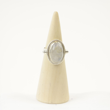 Ring, Silber, Mt. 54/17¼, Mondstein -7