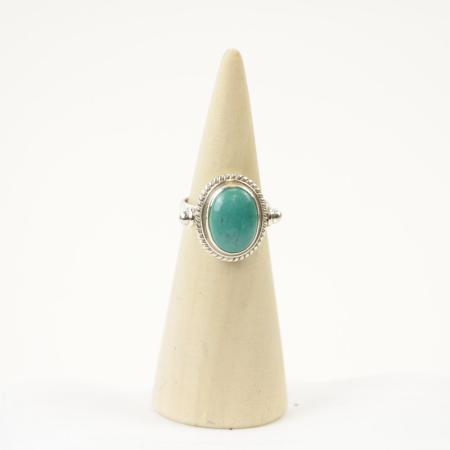 Ring zilver Mt. 8/57 Turquoise RAJ3