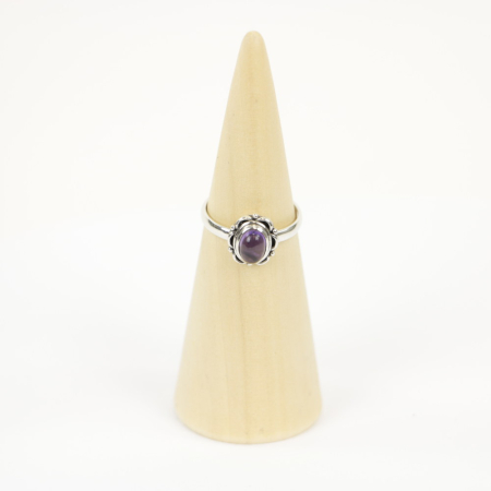 Ring zilver Mt. 8/57 Amethist HAS279