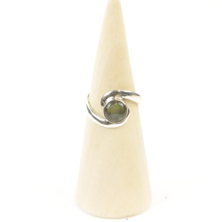 Ring zilver Mt. 6/52 Labradoriet MQS20