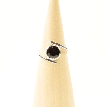 Ring zilver Mt. 7/55 Zwarte Onyx MQS21