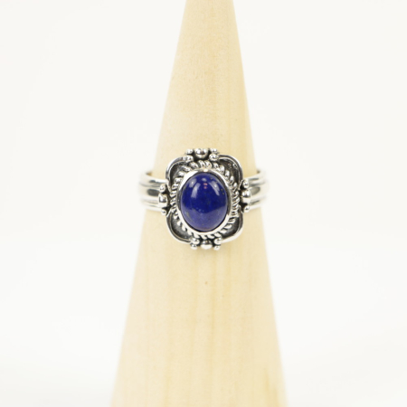 Ring zilver Mt. 10/62 Lapis Lazulli HAS53
