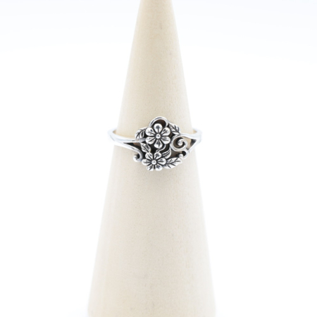 Ring Silber Mt. 6/52 2x Blume SP3900