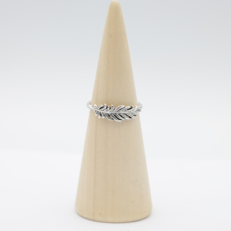 Ring zilver Mt. 9/60 Blad SP34200