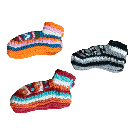 Wollen Sloffen L, fleece gevoerd, assorti